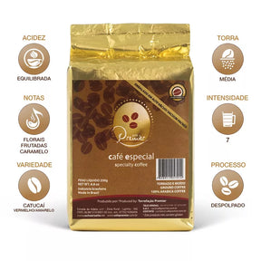 Café Premier Especial 250g em Pó à Vácuo – 100% Arábica, Torra Média, Café Gourmet